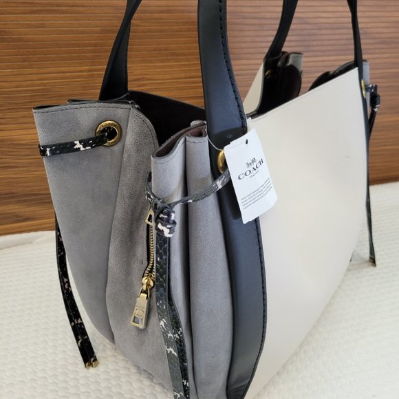 Coach Harmony Hobo In Colorblock Exotic Details - Picture 1 of 16
